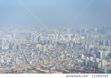 View from Apsan Observatory, Daegu, Korea View from Apsan Observatory, Daegu, Korea 123808384