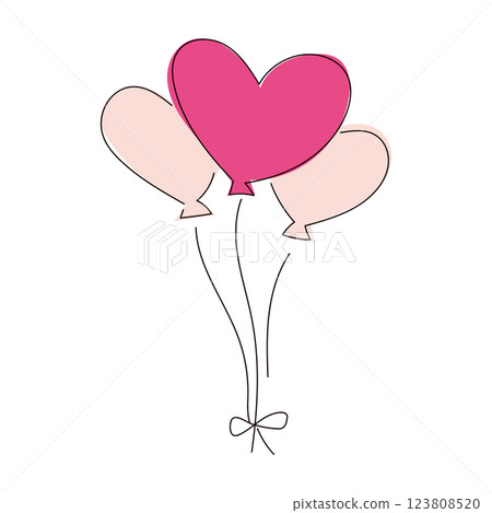 Heart balloon illustration 123808520
