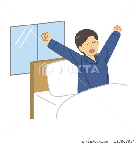 一名男子醒來的插圖 123808854