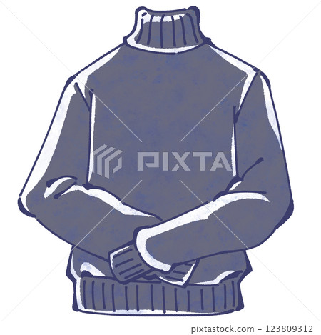 高領毛衣插畫 高領毛衣插畫 123809312