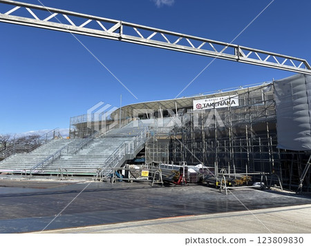 Construction work is progressing towards completion of Mizuho Stadium in Nagoya Construction work is progressing towards completion of Mizuho Stadium in Nagoya 123809830