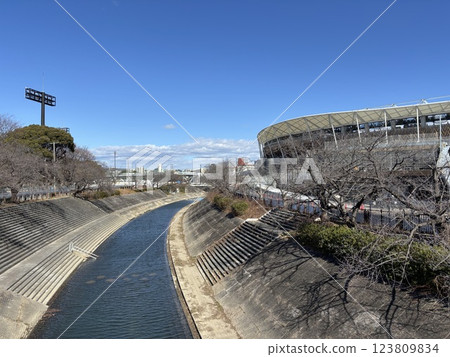 Construction work is progressing towards completion of Mizuho Stadium in Nagoya Construction work is progressing towards completion of Mizuho Stadium in Nagoya 123809834