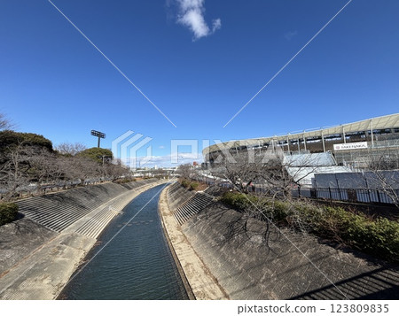 Construction work is progressing towards completion of Mizuho Stadium in Nagoya Construction work is progressing towards completion of Mizuho Stadium in Nagoya 123809835