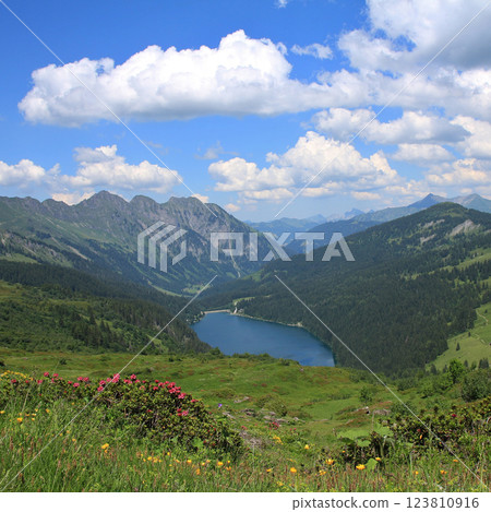 Summer day at Lake Arnen, Switzerland. Summer day at Lake Arnen, Switzerland. 123810916