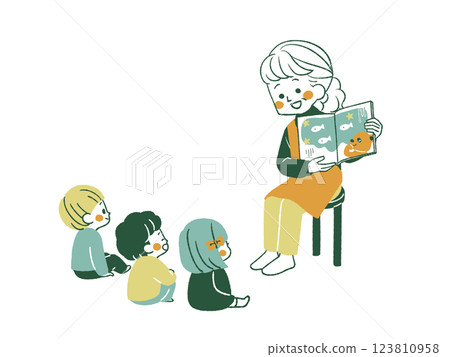 繪本閱讀-4種顏色 123810958