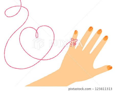 一條紅線綁在女人左手的小指上 一條紅線綁在女人左手的小指上 123811313