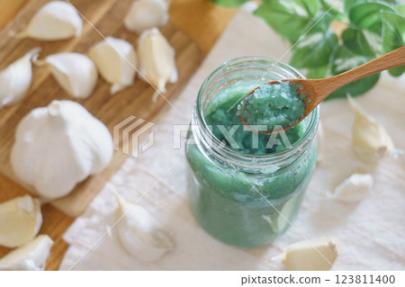 蒜泥變綠的圖片 123811400