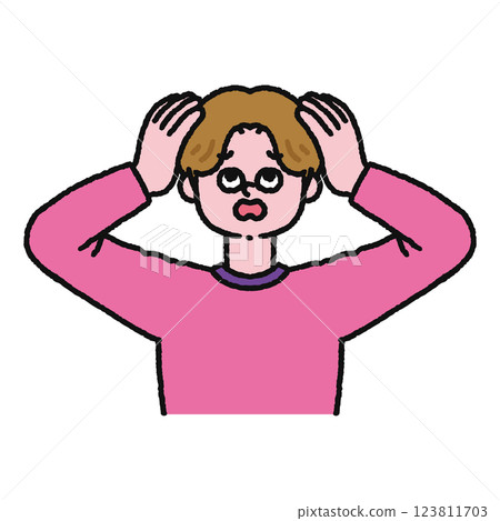 Men holding their heads 123811703