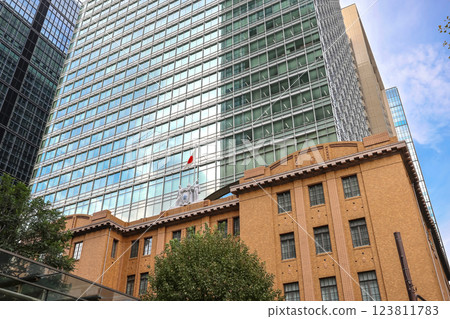 Street Scene With High Rise Buildings and Autumn Foliage, Tokyo Dec 5 2024 Street Scene With High Rise Buildings and Autumn Foliage, Tokyo Dec 5 2024 123811783