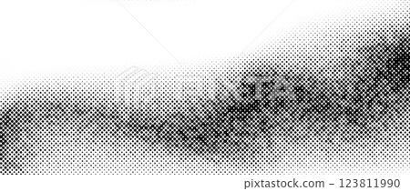 Halftone wave texture background. Dotted gritty sand noise wallpaper. Black grunge pop art wavy gradient overlay. Weathered pixelated raster comic backdrop. Vector bitmap fading subtle surface Halftone wave texture background. Dotted gritty sand noise wallpaper. Black grunge pop art wavy gradient overlay. Weathered pixelated raster comic backdrop. Vector bitmap fading subtle surface 123811990