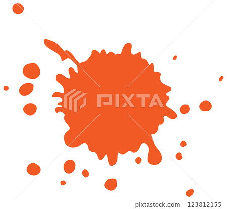 Vibrant Orange Paint Splash Vector Vibrant Orange Paint Splash Vector 123812155