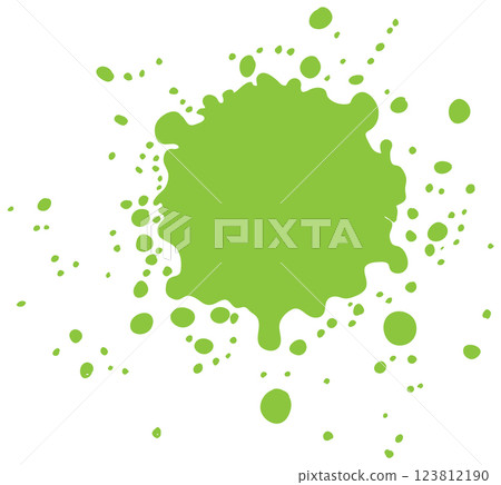 Vibrant Green Paint Splash Vector 123812190