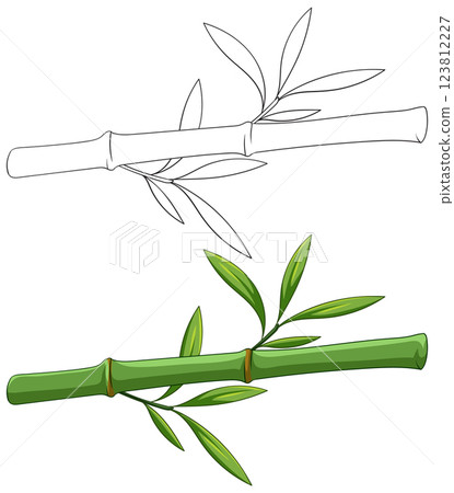 Bamboo Branch Vector Illustration Bamboo Branch Vector Illustration 123812227