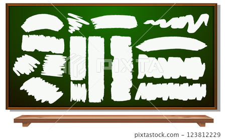 Chalkboard Brush Strokes Collection 123812229