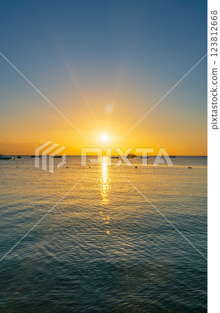 Sunrise over the sea. Panoramic seascape. Sunrise over the sea. Panoramic seascape. 123812668