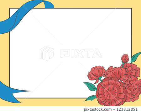 Carnation message card frame design 123812851