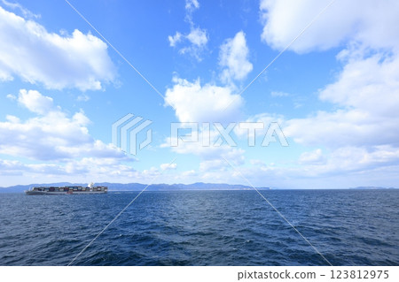 [Nankai Ferry] View from "Ferry Ai" (Nankai Shikoku Line: Tokushima Port - Wakayama Port) 123812975