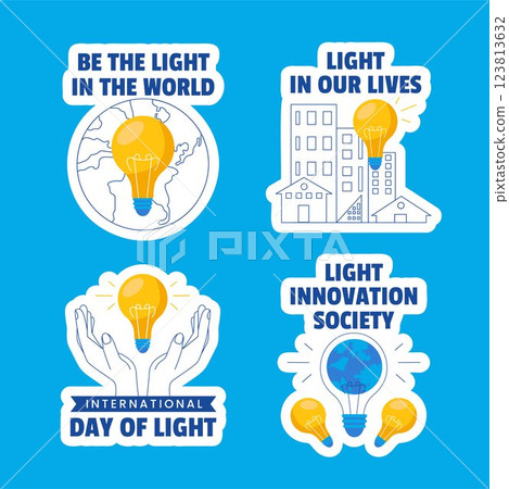 Flat Cartoon Illustration of International Day of Light Social Media Label Template Flat Cartoon Illustration of International Day of Light Social Media Label Template 123813632