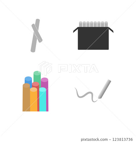 chalk icon vector chalk icon vector 123813736