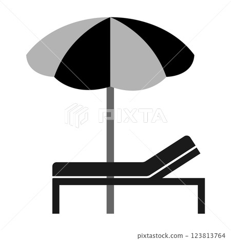 Sunbed icon vektor 123813764