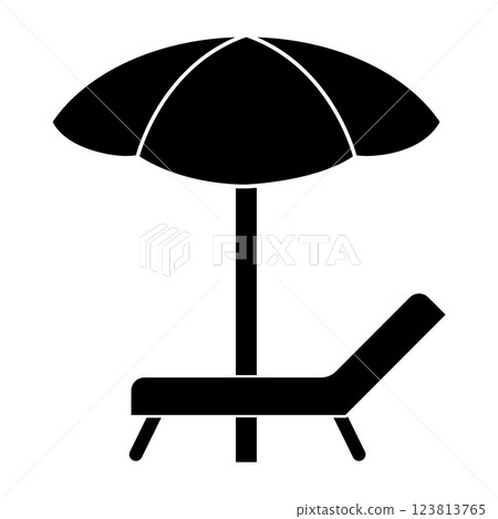 Sunbed icon vektor Sunbed icon vektor 123813765