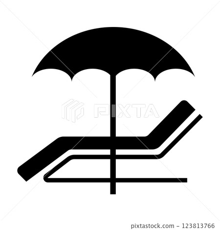 Sunbed icon vektor 123813766
