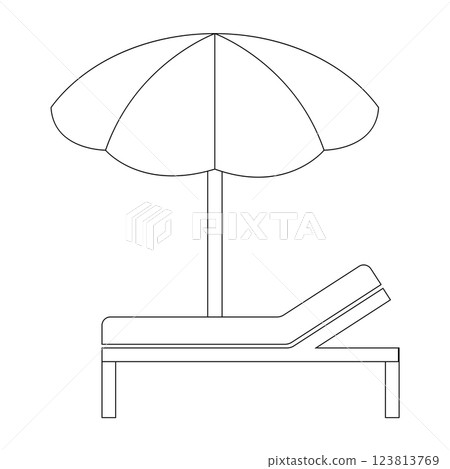 Sunbed icon vektor Sunbed icon vektor 123813769