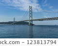 明石海峽大橋與淡路島：跨越藍色海峽 123813794
