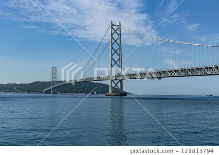 明石海峽大橋與淡路島：跨越藍色海峽 123813794