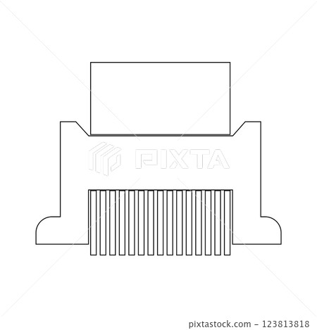 Shredder Machine Icon vector Shredder Machine Icon vector 123813818