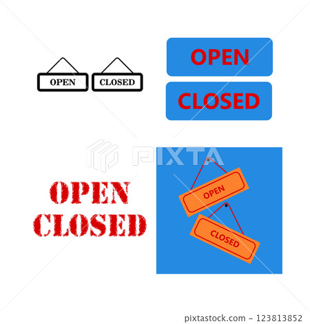 open and close icon 123813852