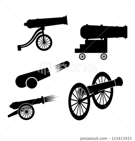 old cannon icon old cannon icon 123813915