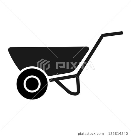 wheelbarrow vector icon wheelbarrow vector icon 123814240
