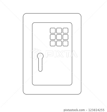 safe icon vector safe icon vector 123814255