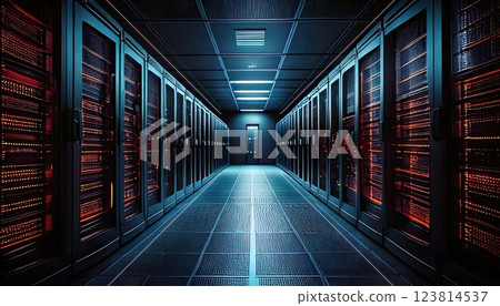 《AI圖像》機房資料中心AI 123814537