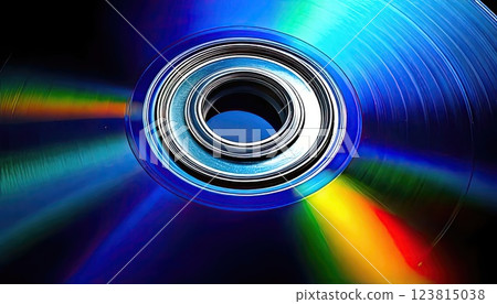 AI Image: Close-up of the surface of a DVD 123815038