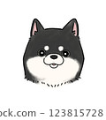 柴犬的臉（黑色） 123815728