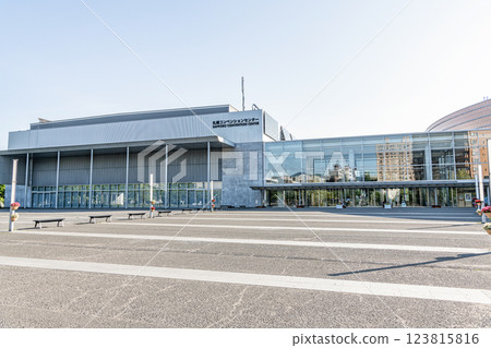 Sapporo Convention Center on a clear day in Sapporo, Hokkaido 123815816