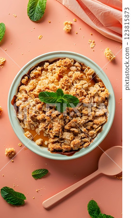American cobblers and crumbles cream pastry snack dessert 123815873