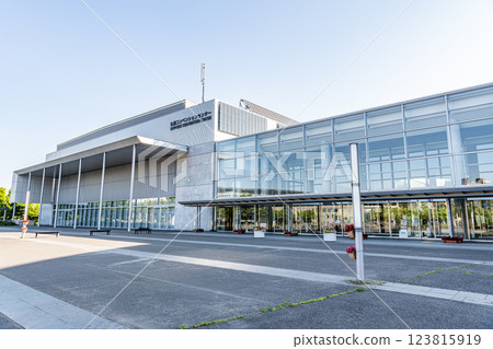 Sapporo Convention Center on a clear day in Sapporo, Hokkaido 123815919