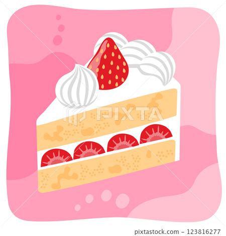 A piece of strawberry shortcake A piece of strawberry shortcake 123816277