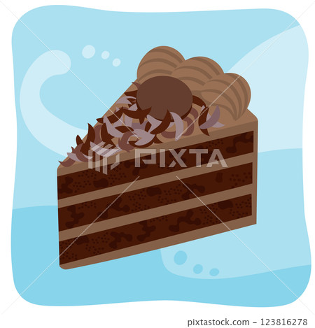 一片巧克力蛋糕 123816278