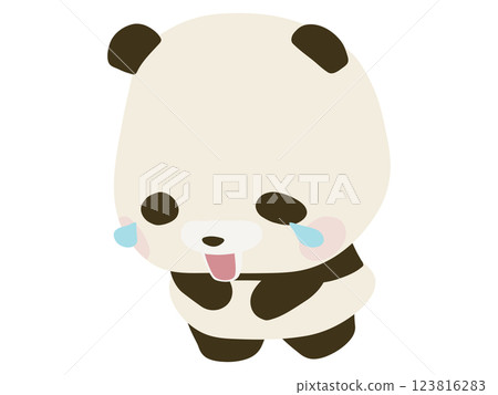 Laughing baby panda 123816283