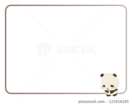 Laughing baby panda frame Laughing baby panda frame 123816285