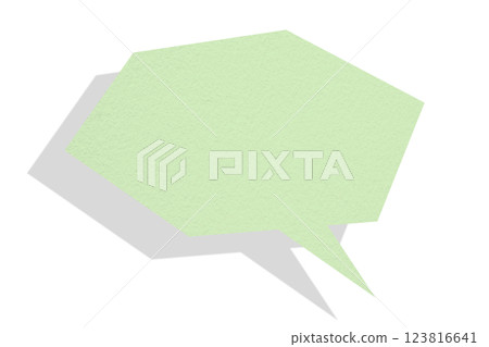 Green paper speech bubbles separate on transparent background 123816641