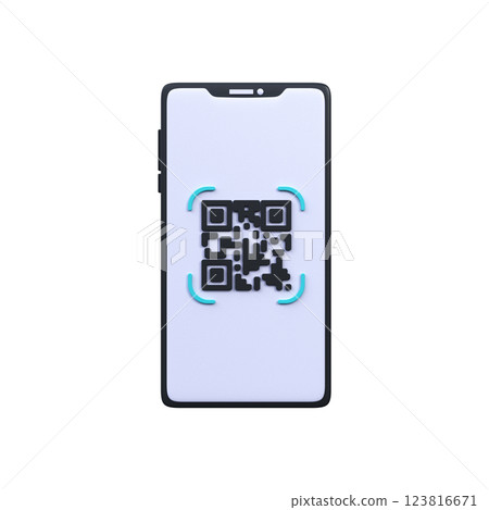 Qr code for payment. QR code scan to smartphone. 123816671