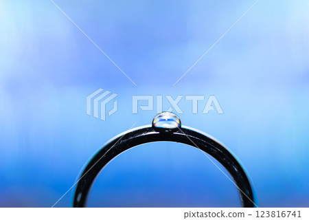 Jewel-like water drop ring 123816741