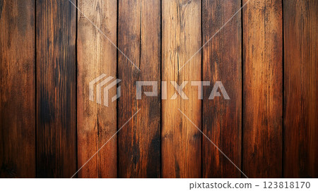 Wooden planks with rich texture and warm tones. ai generative 123818170