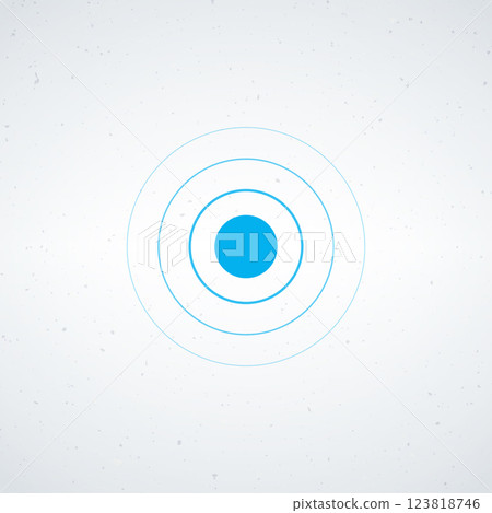 Concentric epicenter circles. Seismic Earthquake alert radar. Radial signal, sonar wave, soundwave rings. touch effect or pulse. Stock vector illustration isolated on white background. Concentric epicenter circles. Seismic Earthquake alert radar. Radial signal, sonar wave, soundwave rings. touch effect or pulse. Stock vector illustration isolated on white background. 123818746