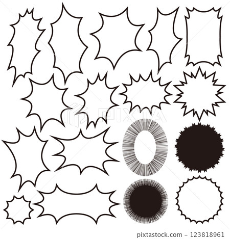 鋸齒狀爆炸語音氣泡設定基本 123818961